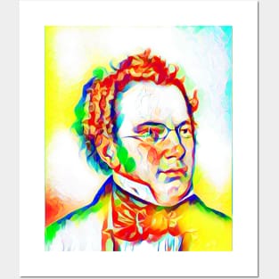 Franz Schubert Colourful Portrait | Franz Schubert Artwork 10 Posters and Art